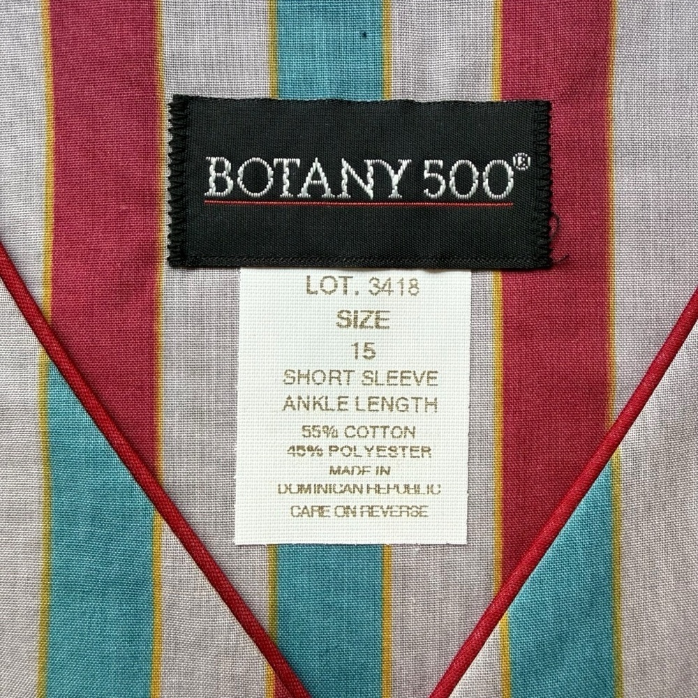 Vintage Botany 500 Boy 2 Piece Pajama Set Size 16 NWT Short Sleeve Pants Striped - Picture 6 of 12